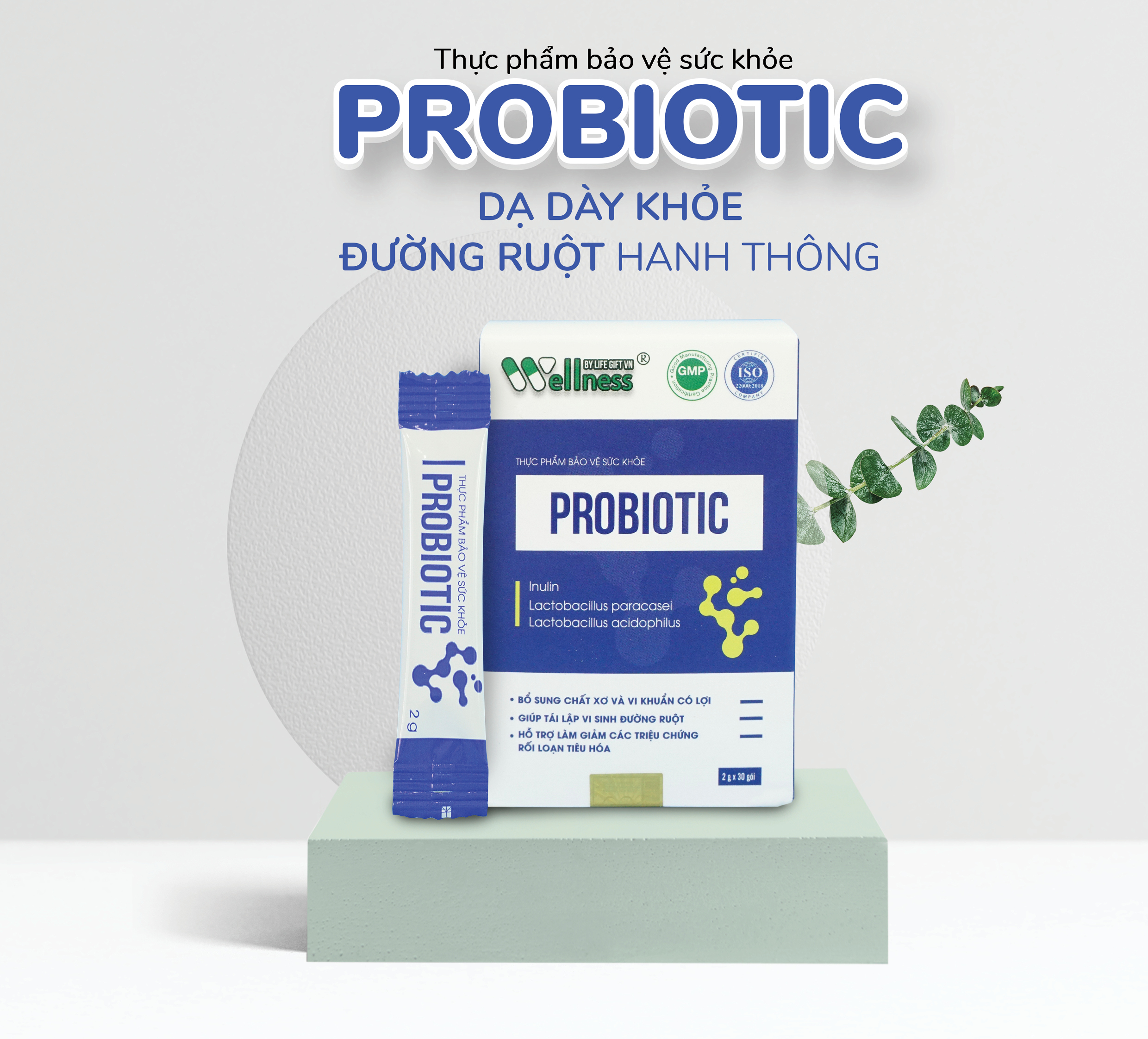 Thực phẩm bổ sung chất xơ và lợi khuẩn Probiotic (30 gói)