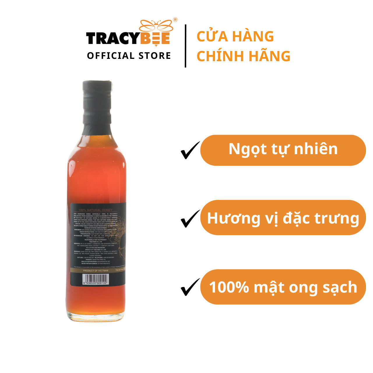 Mật ong hoa chôm chôm 600ml-duoc-ban-tai-Siêu Thị Ánh Nguyệt