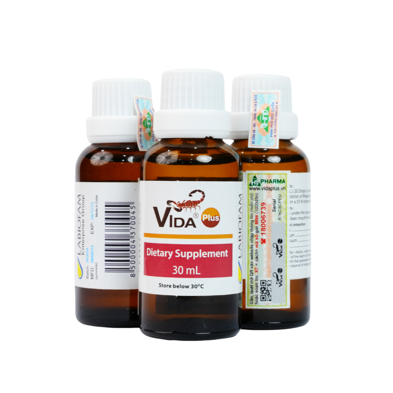 VIDA PLUS - Chiết xuất từ Nọc bọ cạp xanh Cuba (chai 30ml) - Phân phối chính hãng