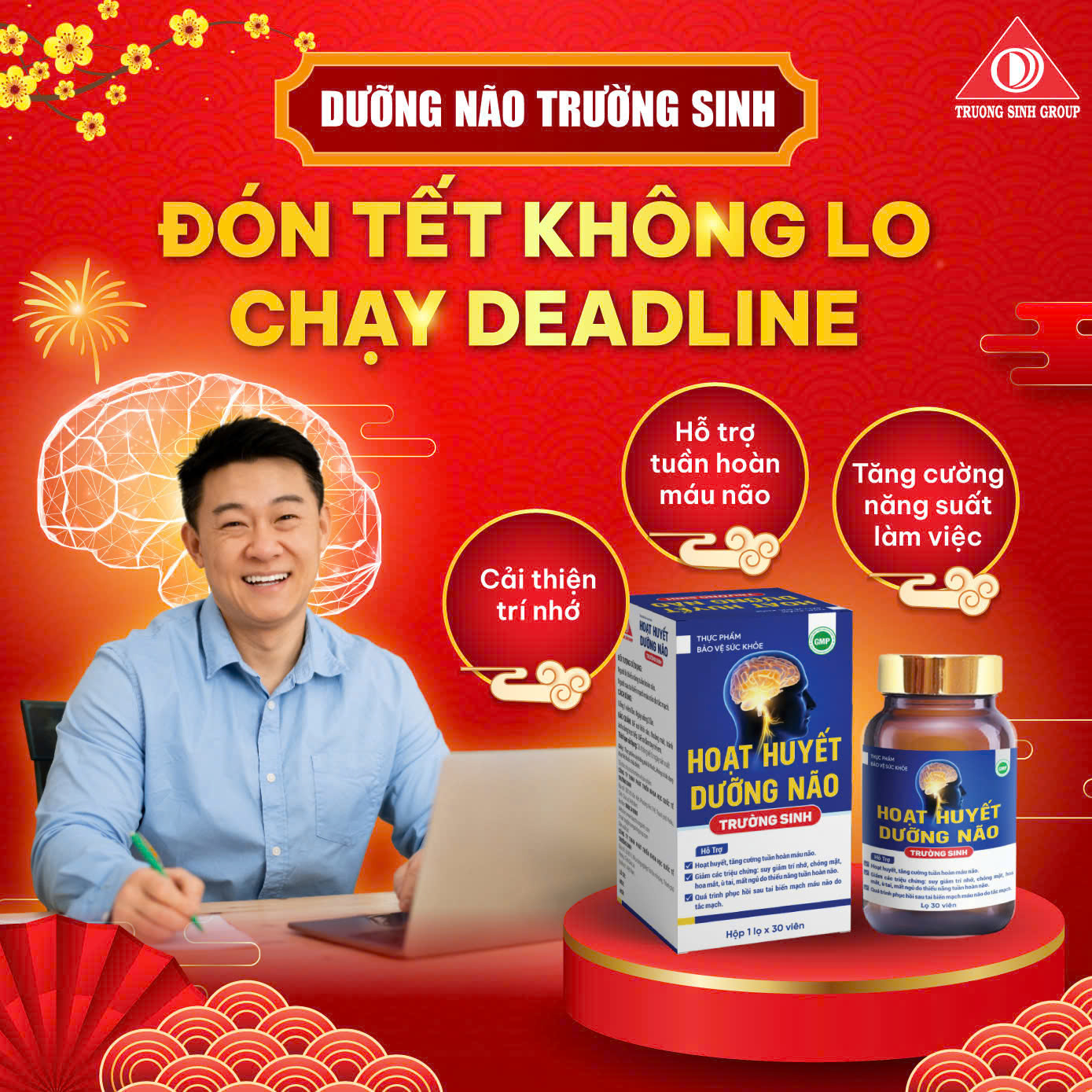 TPBVSK HOẠT HUYẾT DƯỠNG NÃO TRƯỜNG SINH HỘP 30V