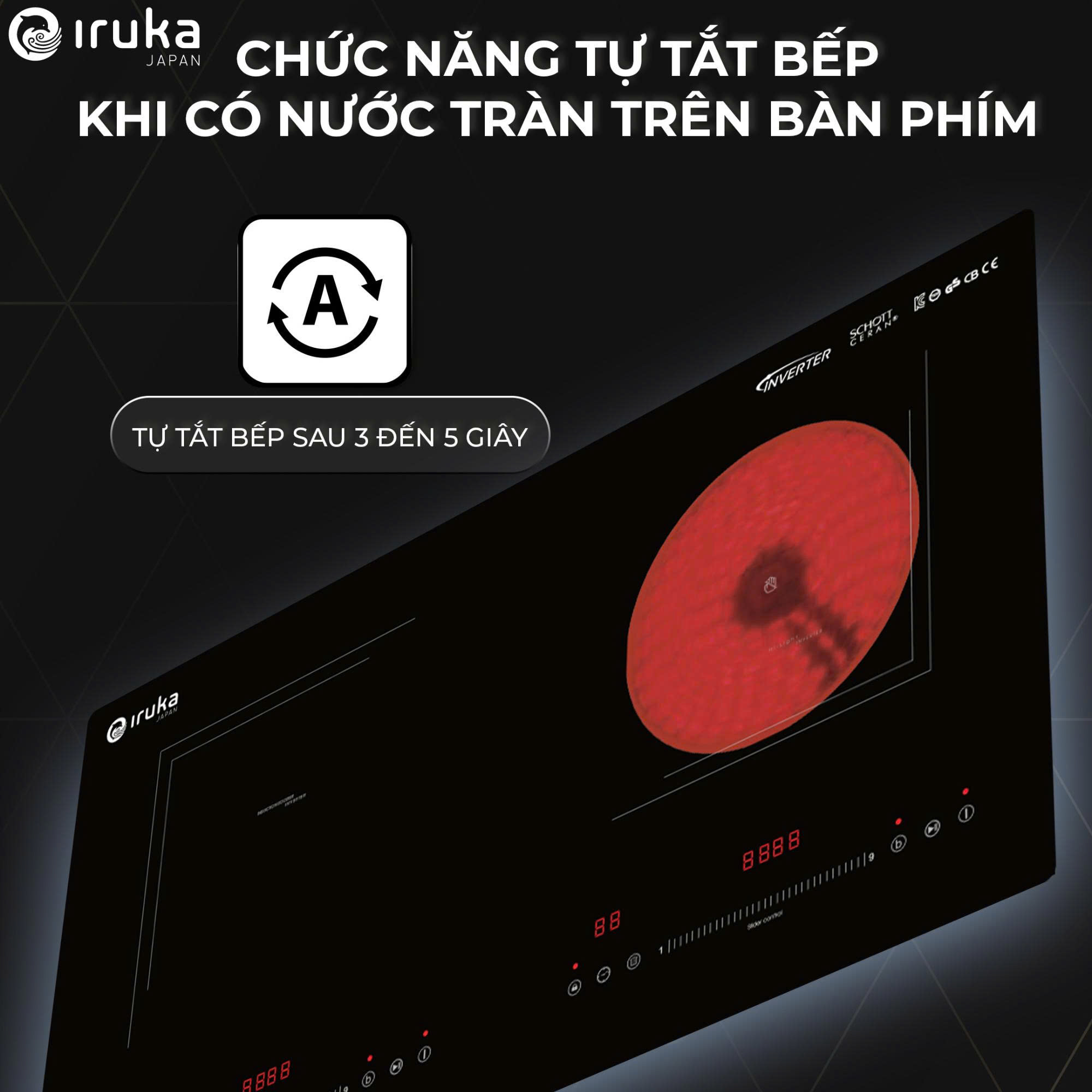 Bếp điện đôi (hồng ngoại và điện từ) Iruka I-35