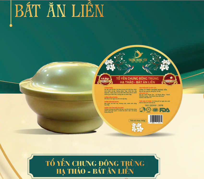 Tổ yến chưng ĂN LIỀN vị Truyền thống THƯỢNG HOÀNG YẾN 140gr - Phân phối chính hãng