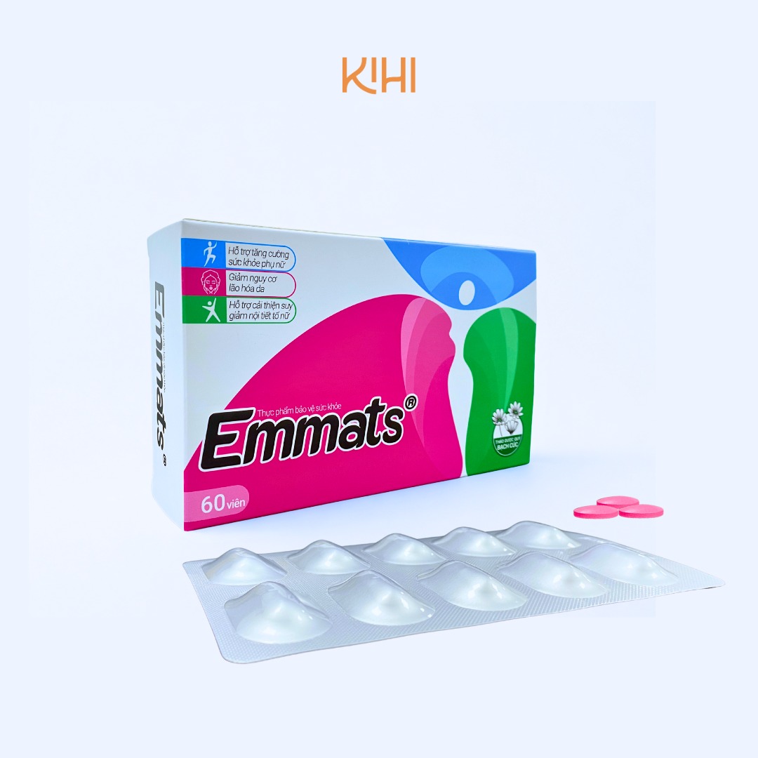 Thực phẩm bảo vệ sức khoẻ Emmats hỗ trợ cân bằng nội tiết tố (60 viên) - 8