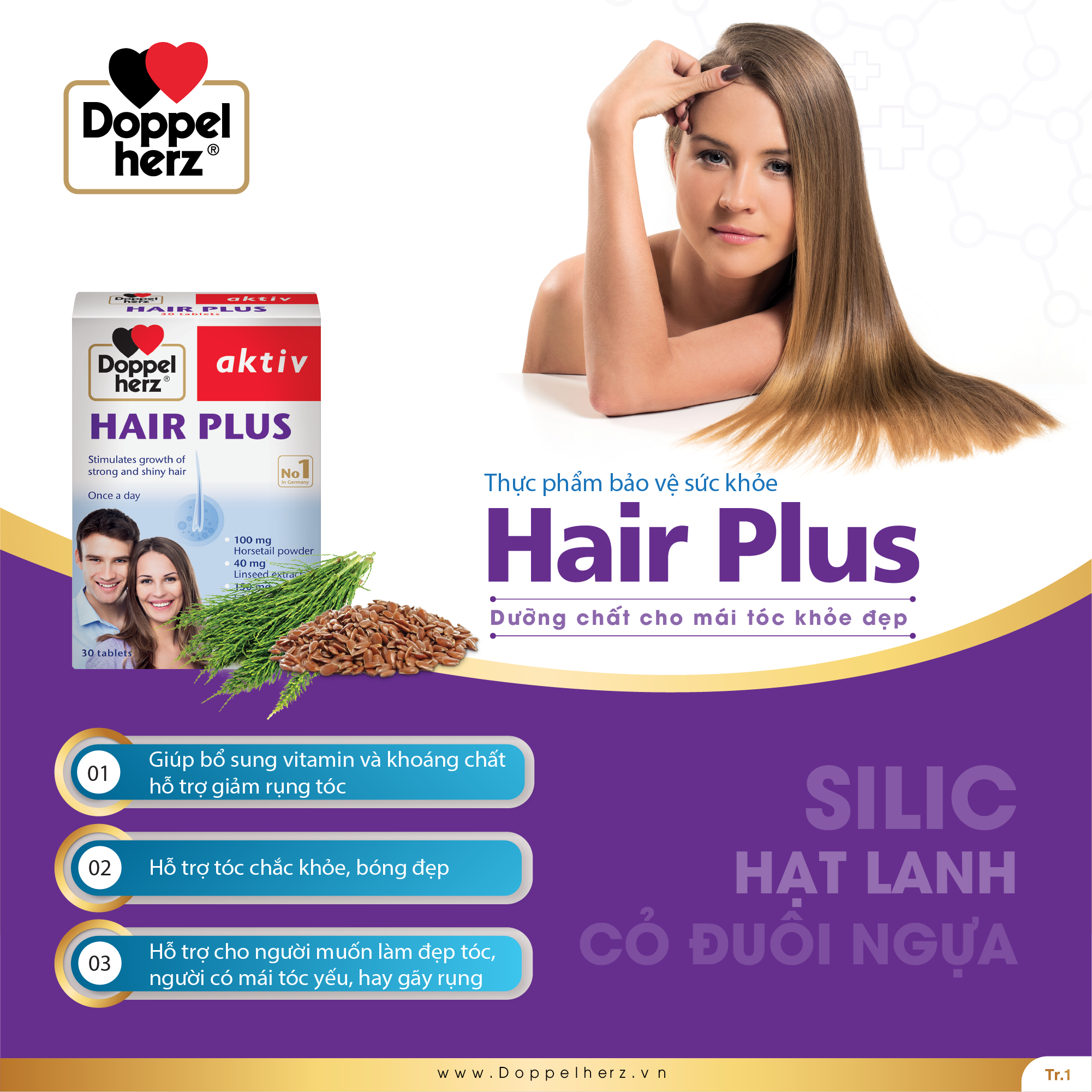 TPBVSK Hair Plus hỗ trợ giảm rụng tóc
