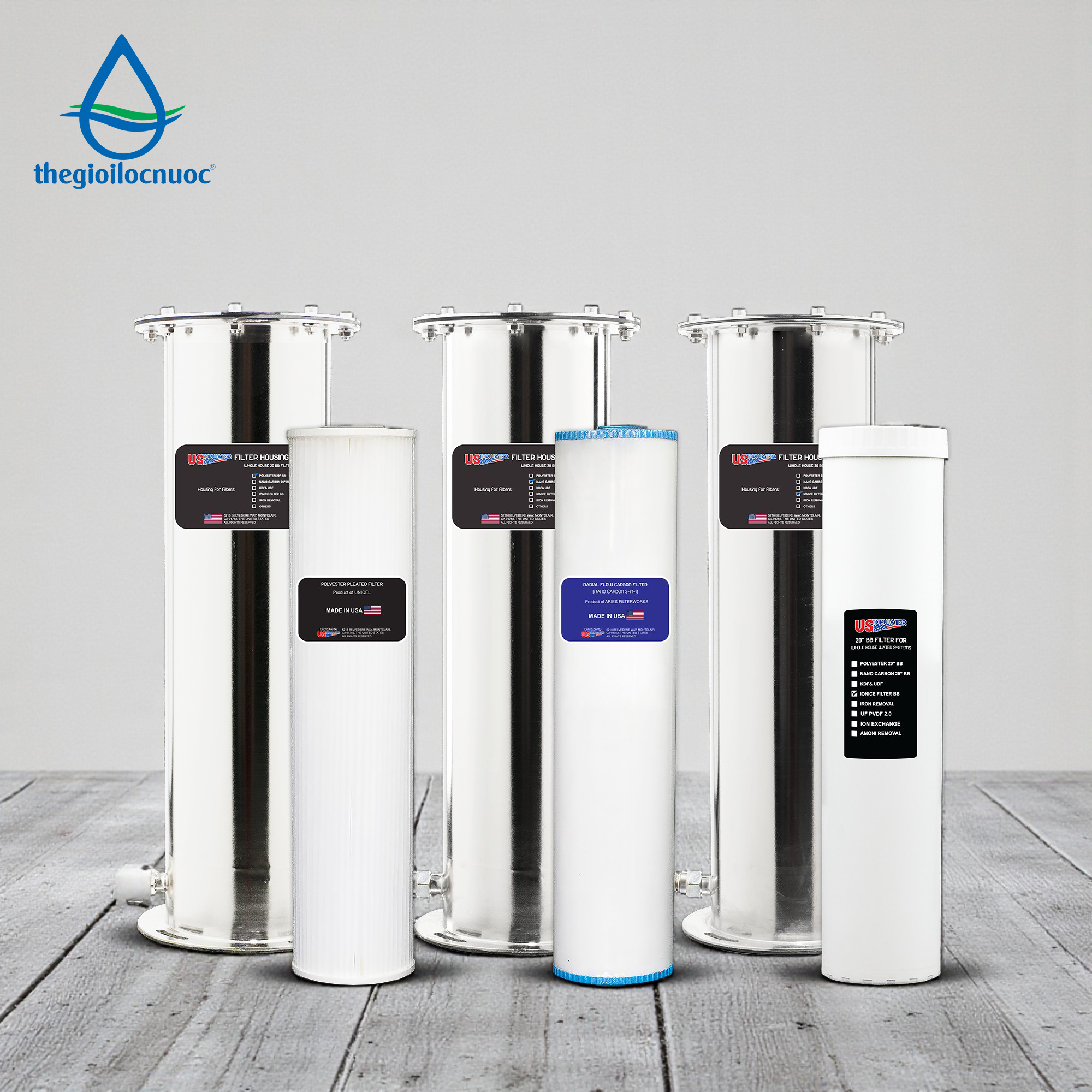 Bộ lọc tổng Mỹ USTOPWATER, model: Delux-1-US