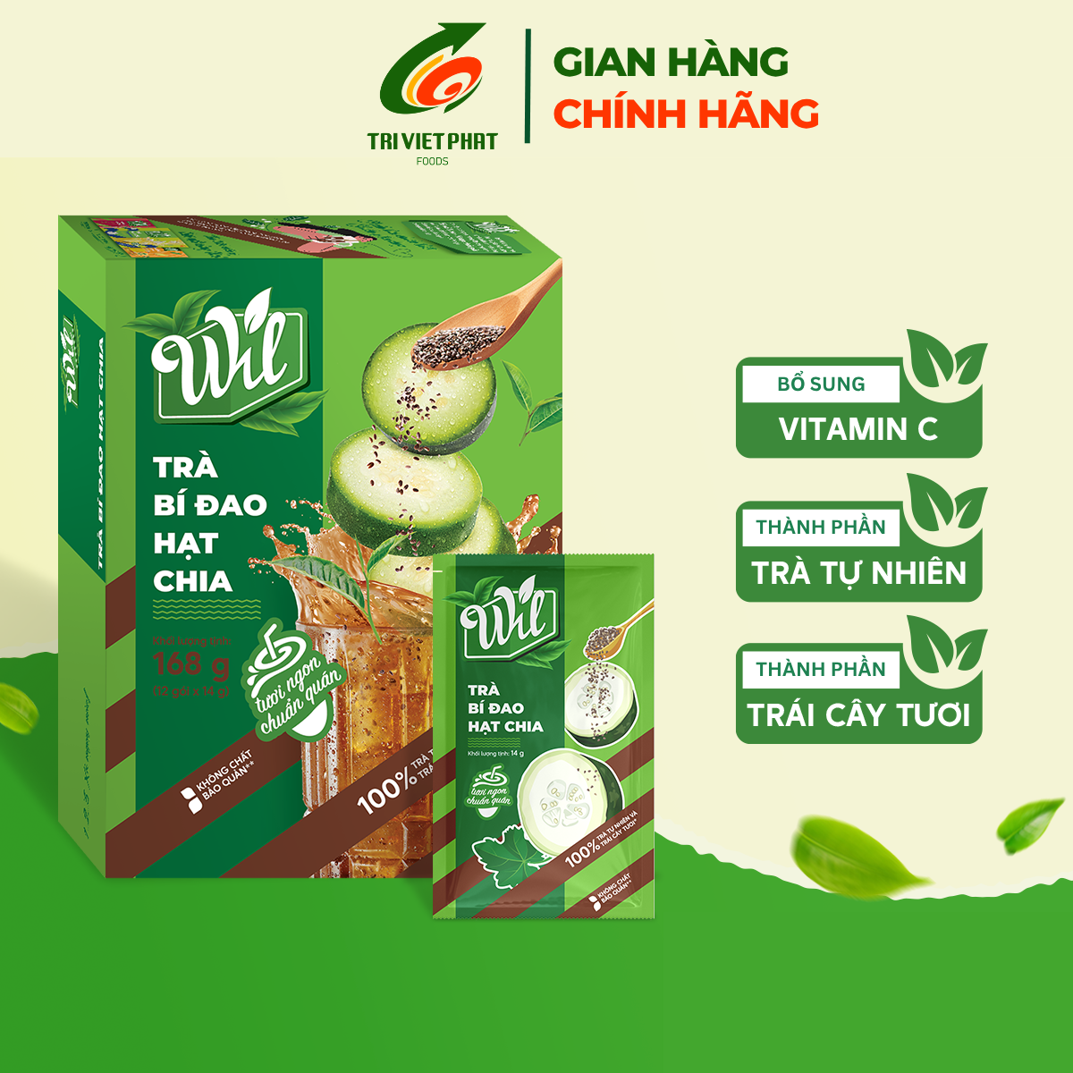 Trà bí đao hạt chia 168g - Phân phối chính hãng