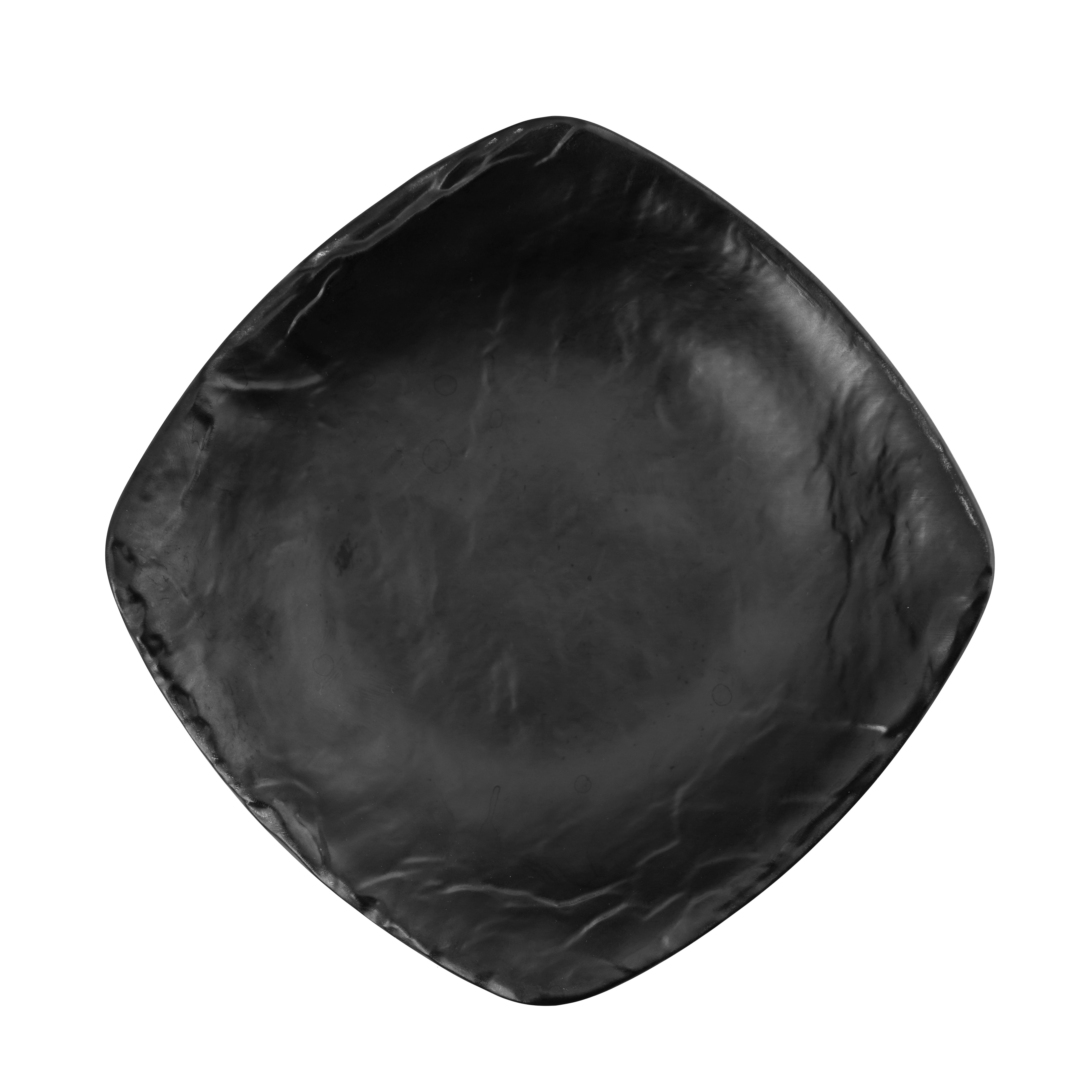 Dĩa Mela đen bóng có vân hình vuông Size 134x134_378501_HCSD303