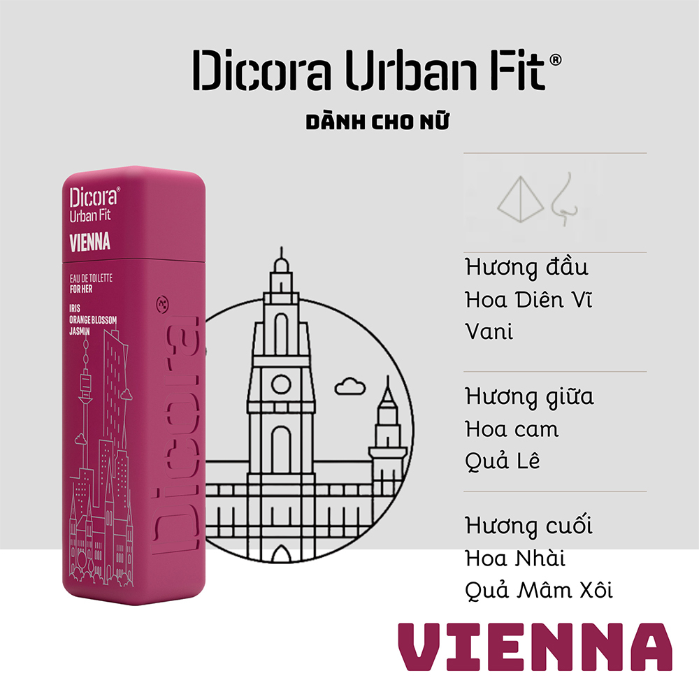 Nước hoa Dicora Urban Fit Vienna - Dành Cho Nữ (30ml)