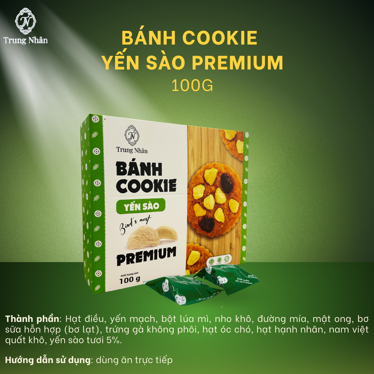 Bánh Cookie Yến Sào Premium 100g