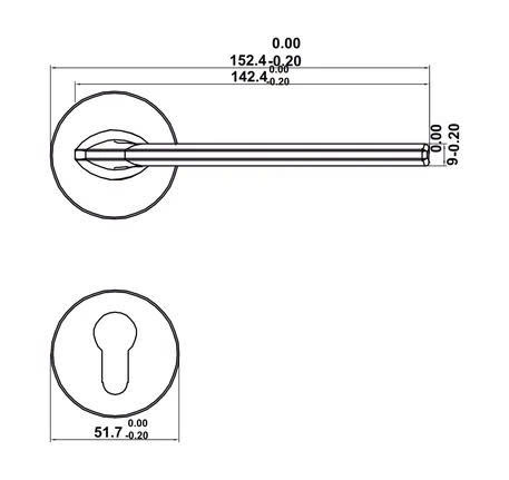 Bộ khóa tay nắm gạt DIY Hafele, Set A - Cửa chính -Xám ghi 499.63.602