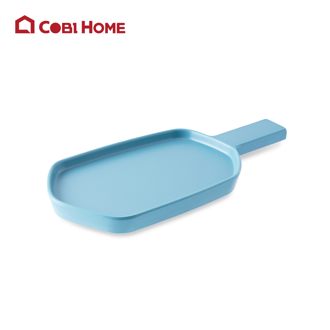 Dĩa Yangge xanh trang trí hình khay có tay cầm_378118
