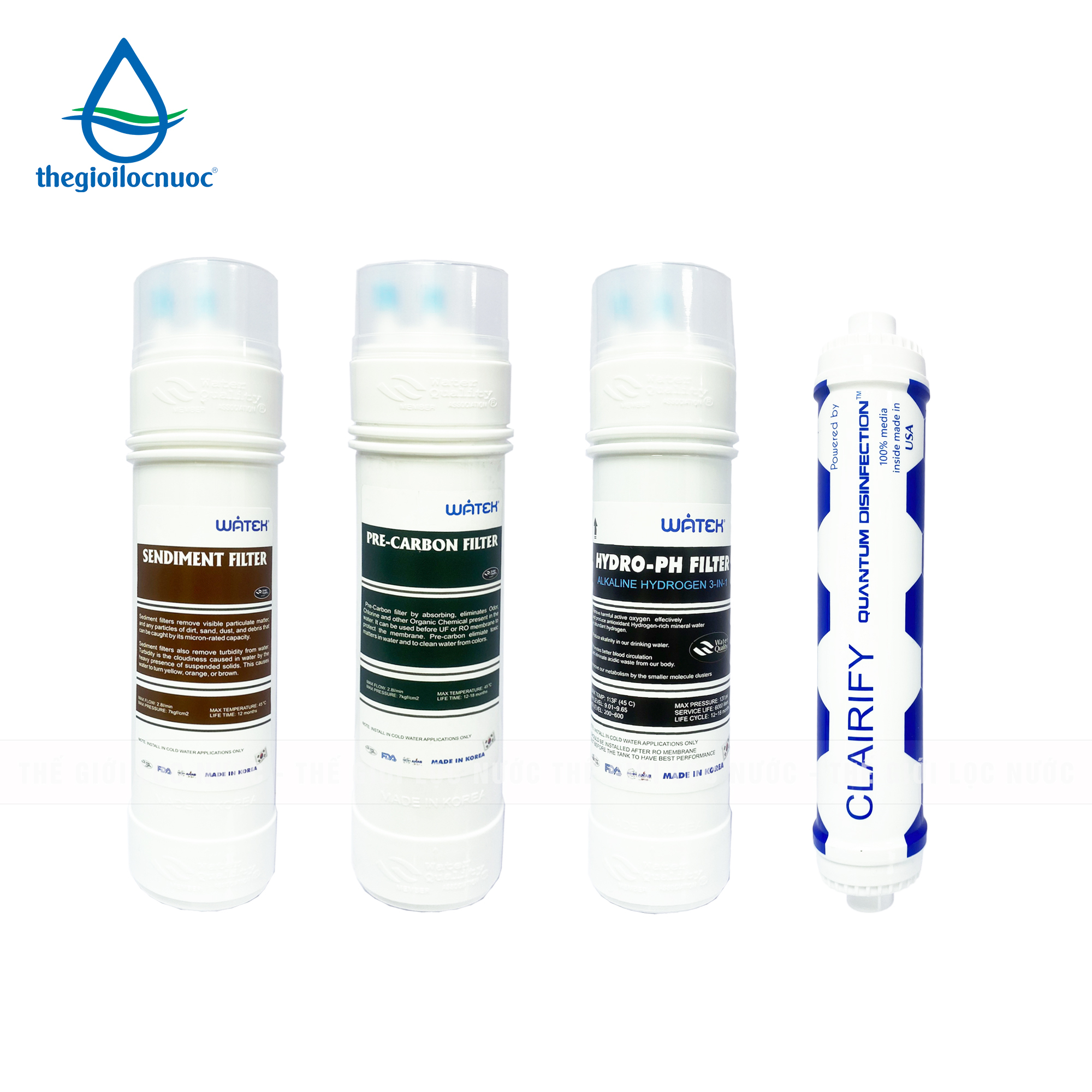 Combo lõi lọc nâng cấp đúc nguyên khối (combo 2), model: F-CB-DNK - 8