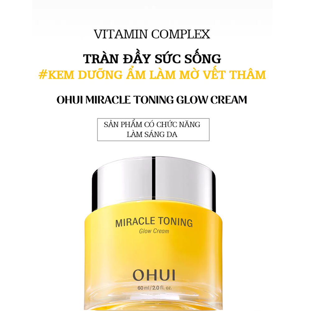 Kem dưỡng OHUI giúp tái tạo kết cấu và sắc tố da, giúp da luôn ẩm mượt, căng sáng - 60ml