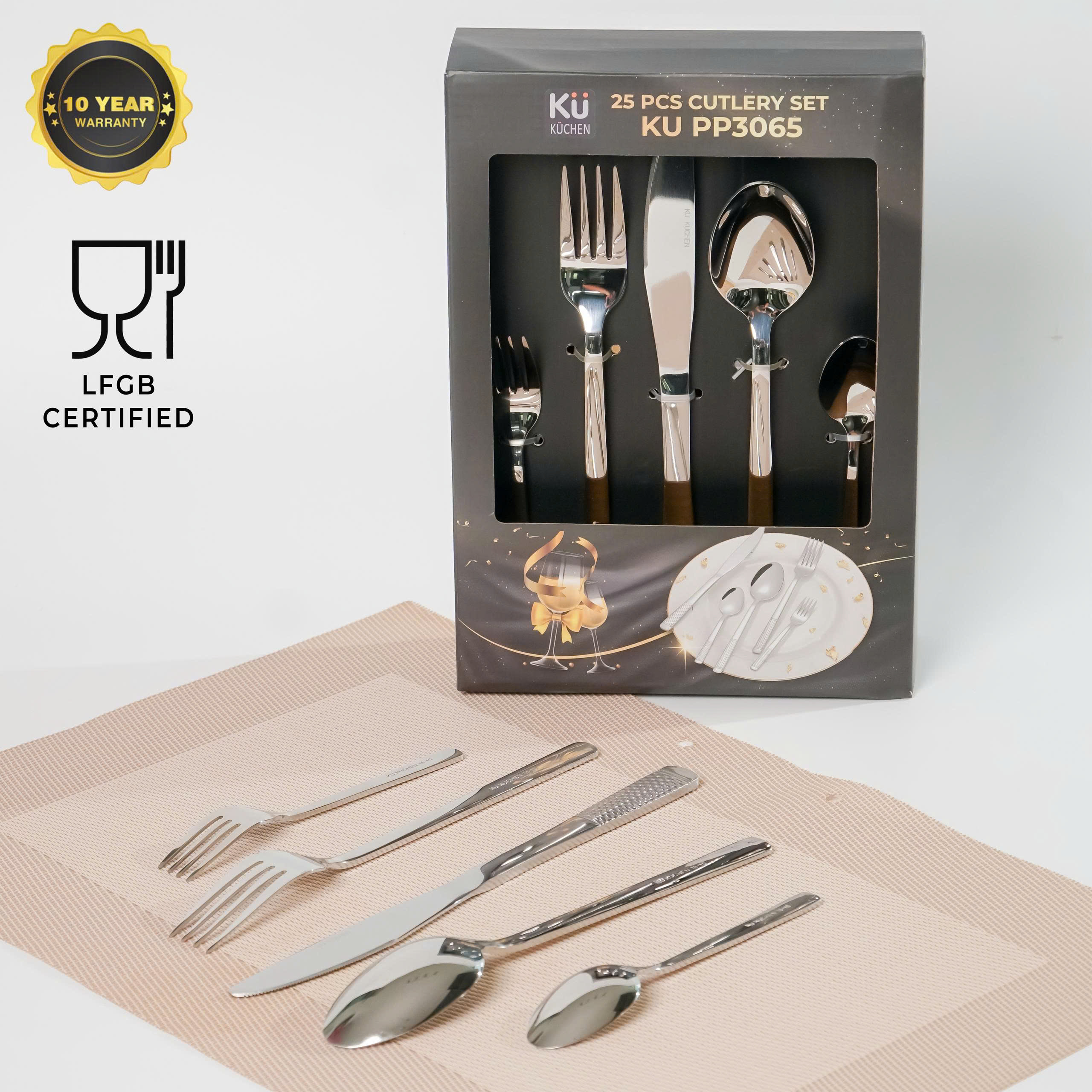 Bộ thìa dĩa bàn ăn Cutlery Set KU PP3065 (25 Món) - 7