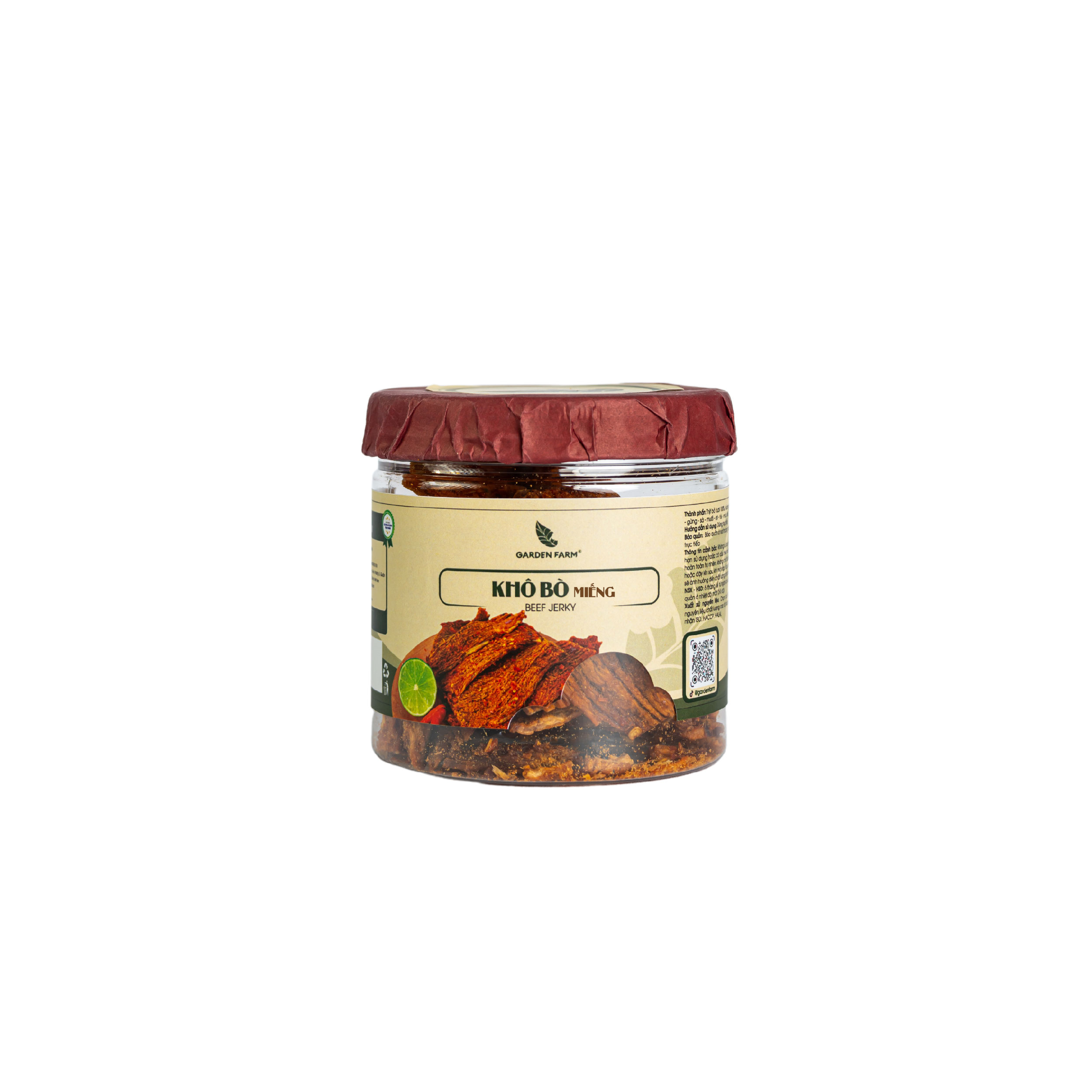 Khô Bò miếng Garden Farm (hũ 150g) - Phân phối chính hãng