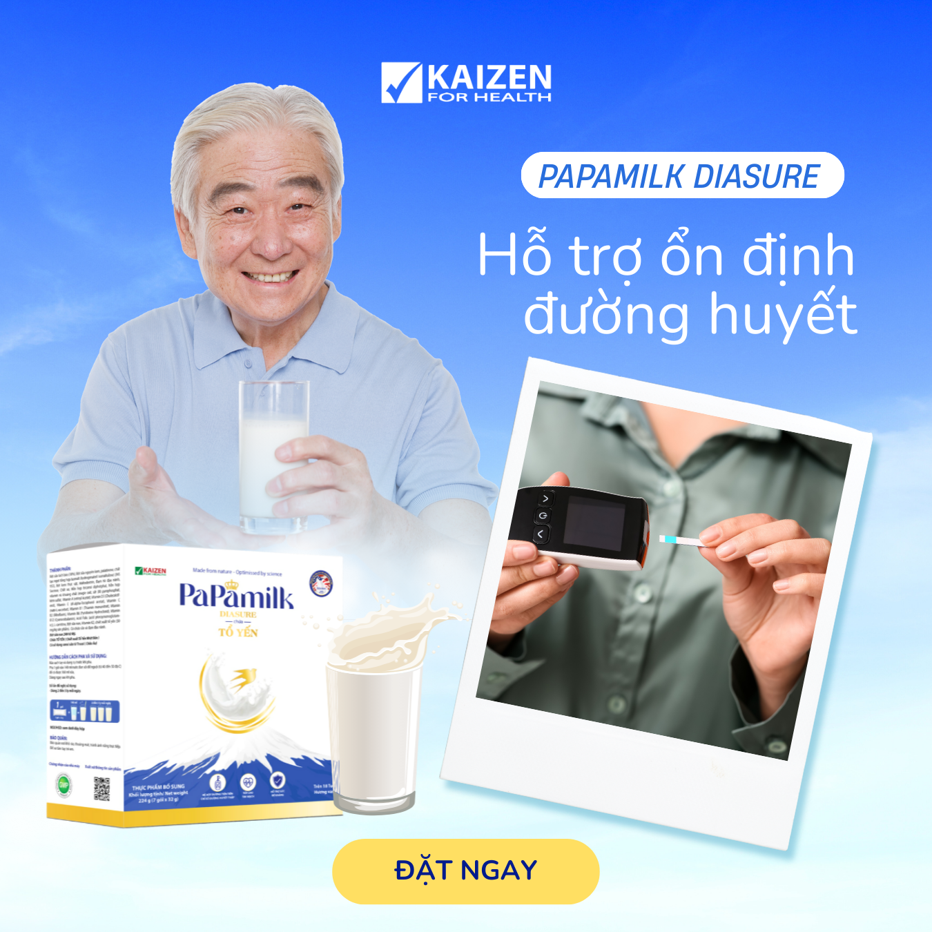 Sữa non tổ yến Papamilk Diasure - Dành cho mẹ bầu & người tiểu đường (7góix32g) - 7