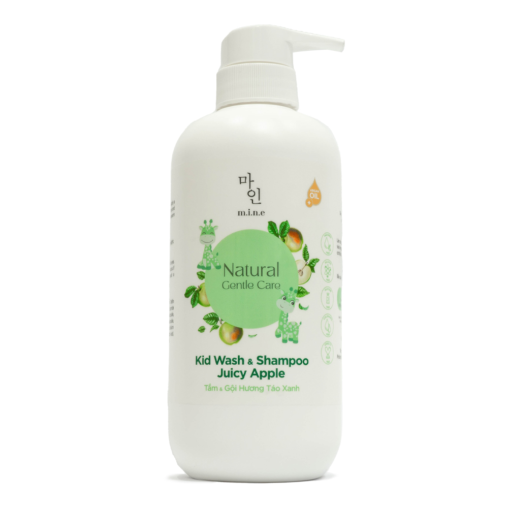Tắm & Gội Hương Táo Xanh cho bé MINE - Kid Wash & Shampoo Juicy Apple-duoc-ban-tai-Siêu thị online Nhi Bống