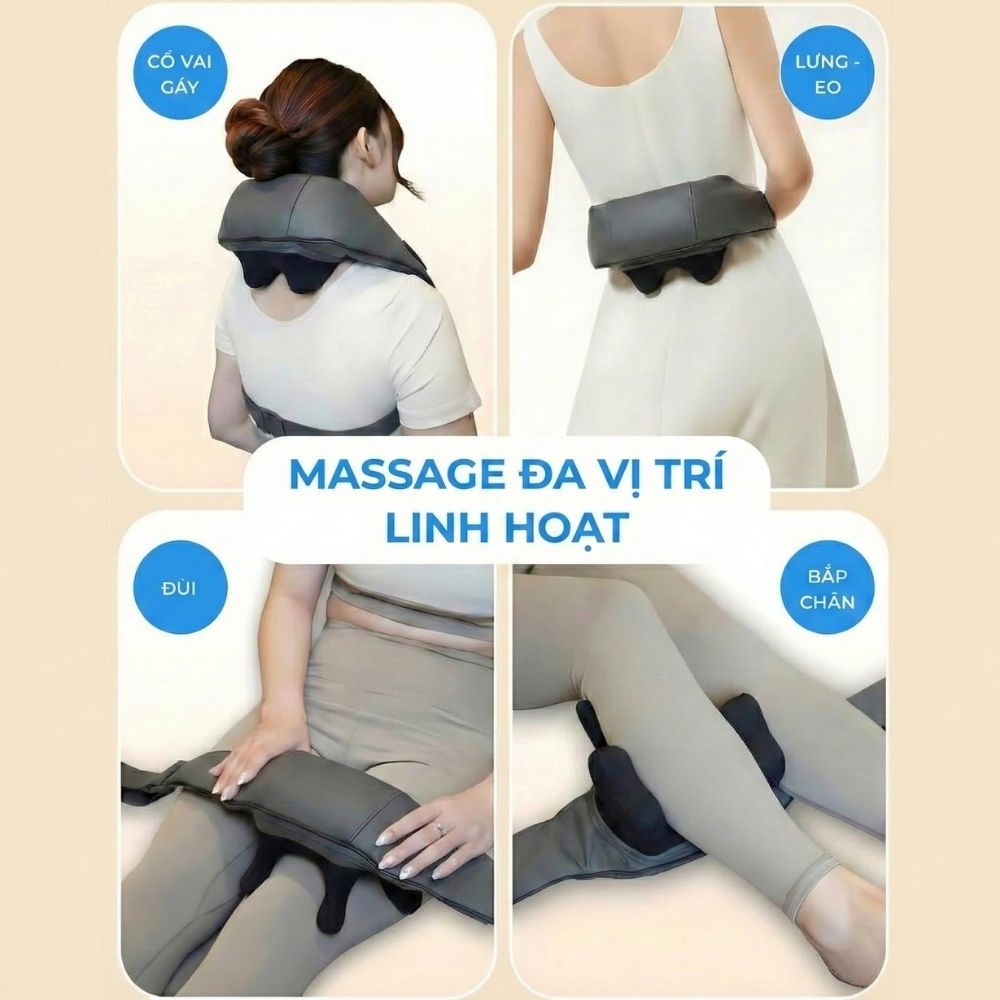 Máy massage cổ vay gáy 4D Kachi MK395 mô phỏng bàn tay người, không dây tiện lợi - 7