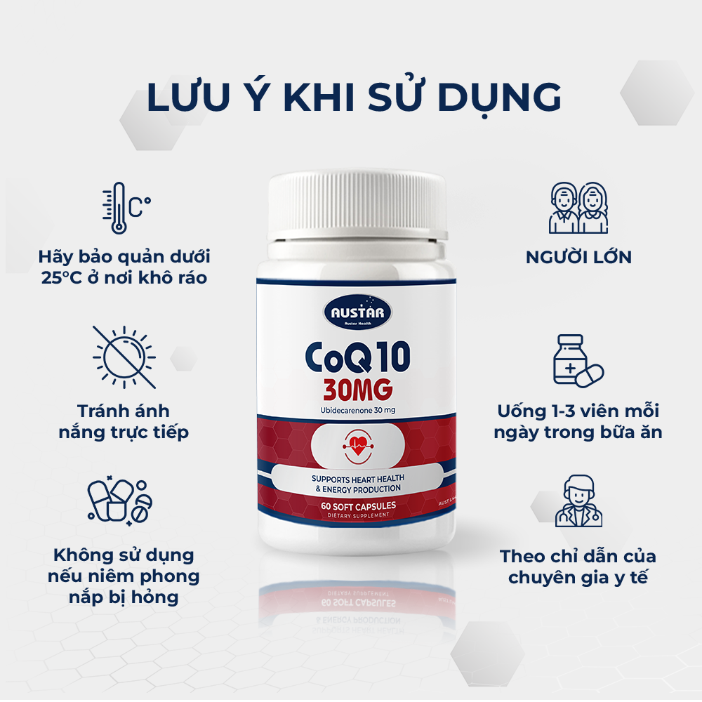 Viên uống Austar CoQ10 30mg - Hỗ Trợ Sức Khỏe Tim Mạch (Hộp 60 viên) - 7