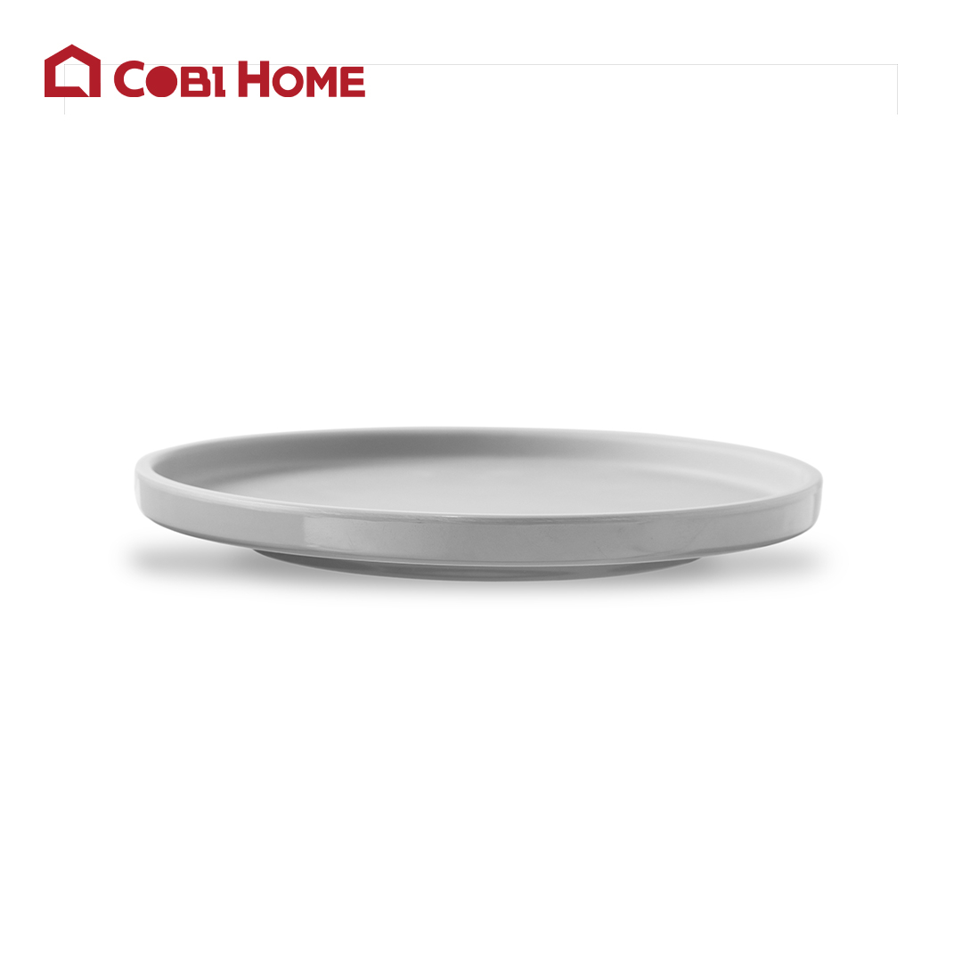 Dĩa xám Yangge tròn cạnh thấp_378121