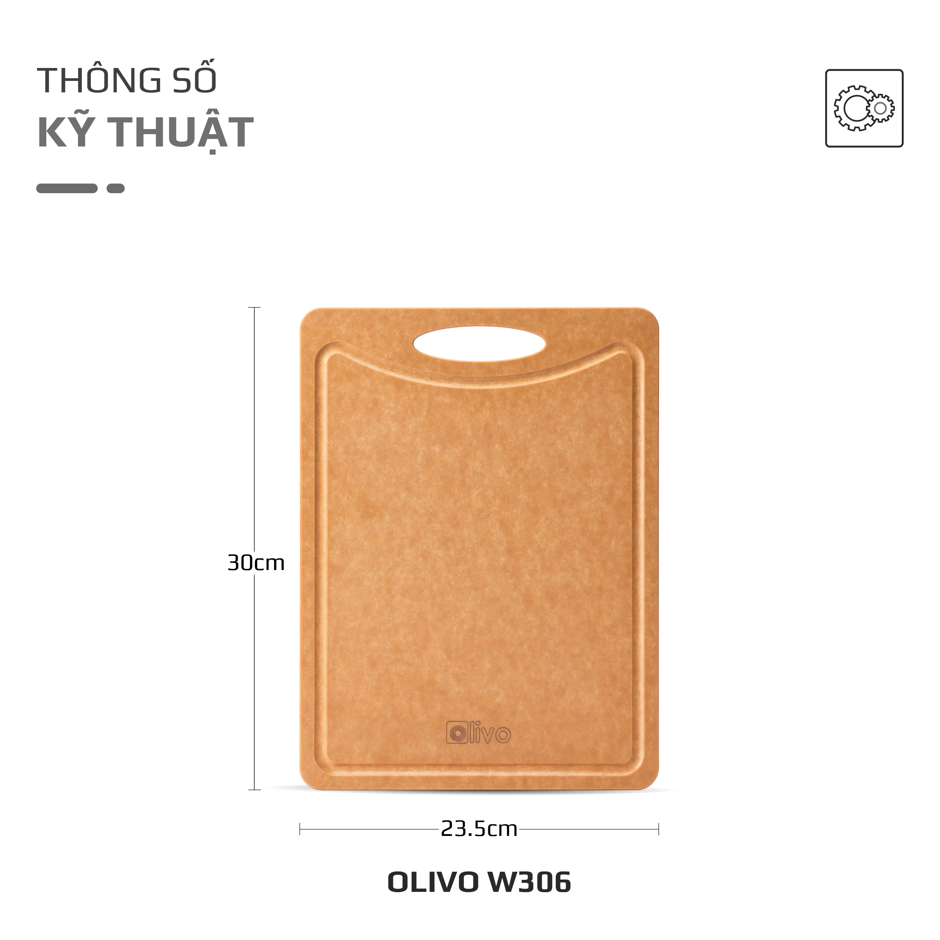 Thớt Gỗ OLIVO Wood Fiber W306 - 2