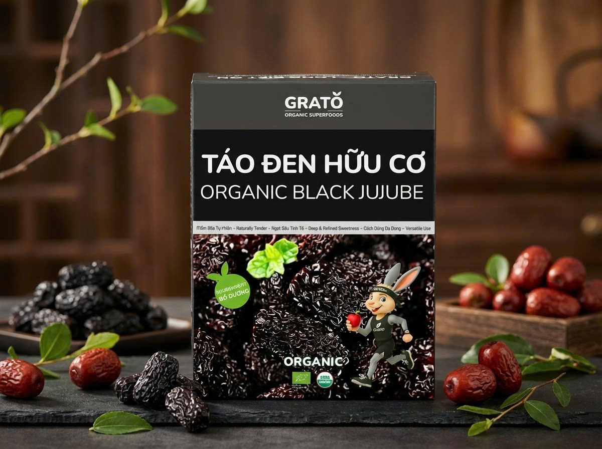 Táo Đen Hữu Cơ Grato 500g