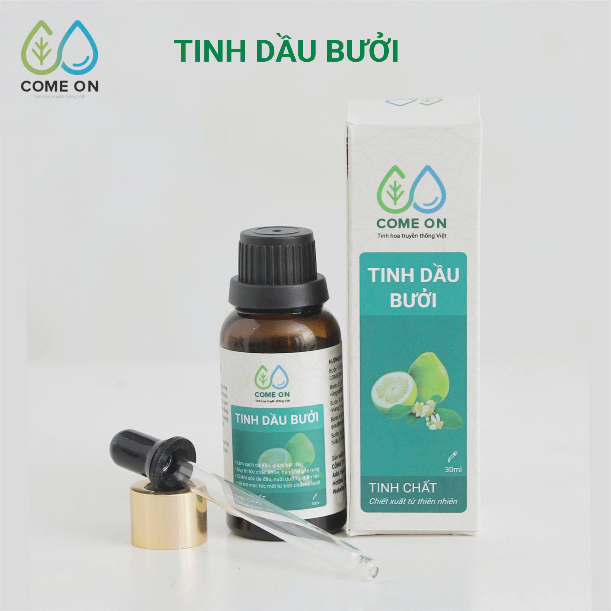 Tinh dầu bưởi COME ON dưỡng tóc chắc khoẻ nhanh dài 30ml