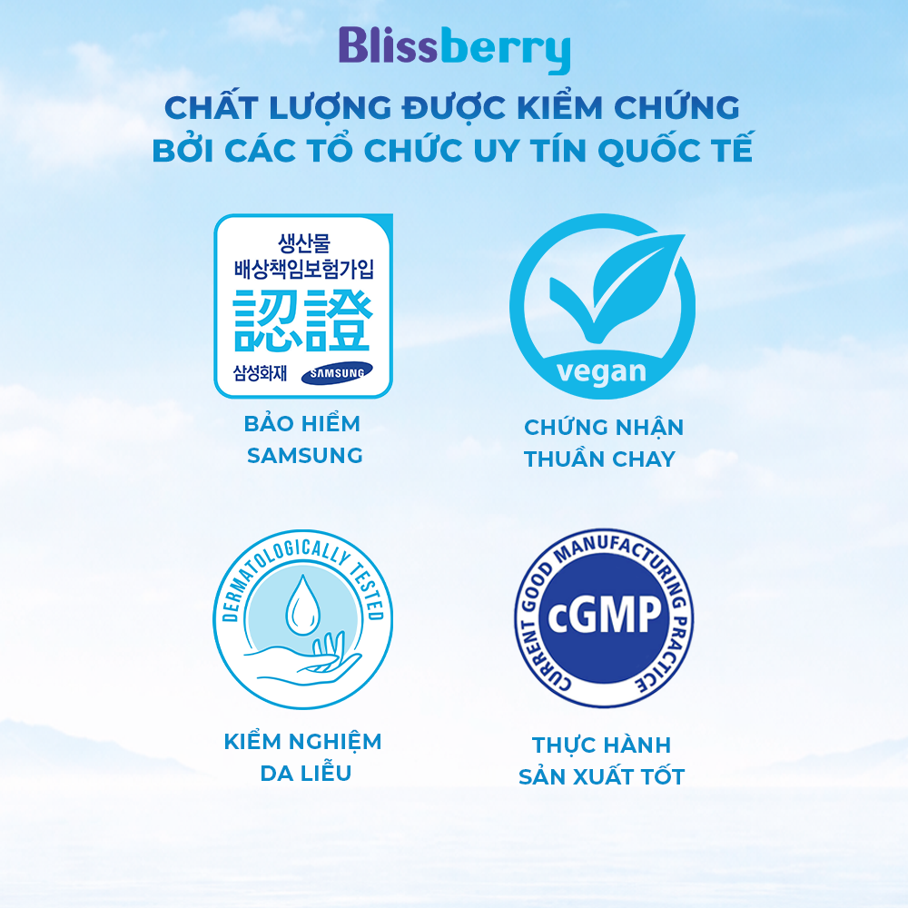 Kem chống nắng nâng tone kiềm dầu SPF50+, PA++++ Blissberry 60ml