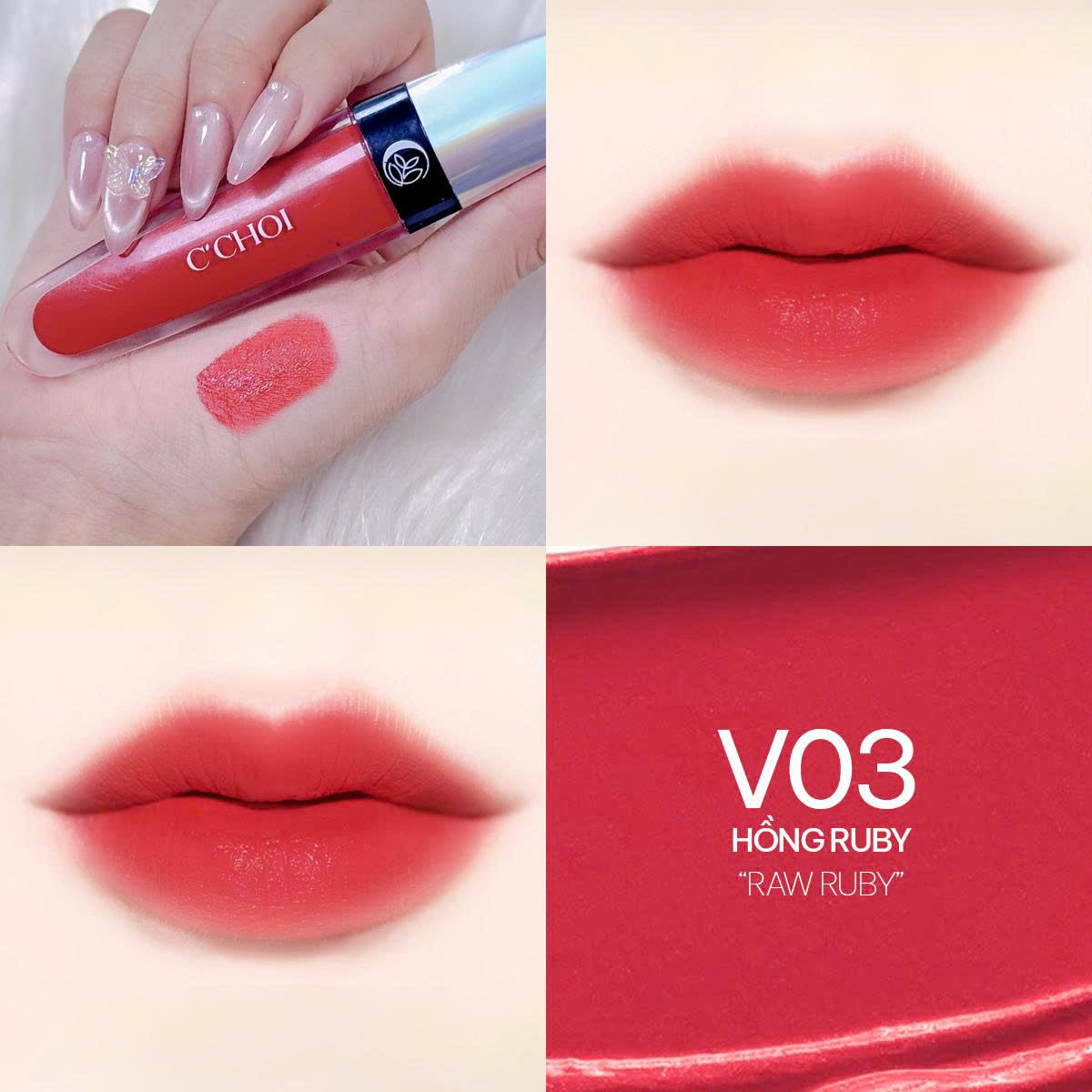 Son kem nhung C’Choi - Velvet & Matte Lip Cream