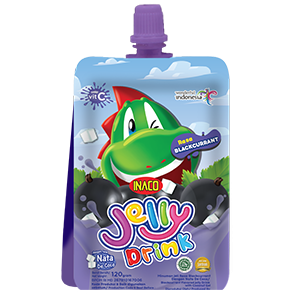 Thùng 10 gói (5 túi x 120g) INACO Jelly Drink Blackcurrant - Nước Thạch quả lý chua đen