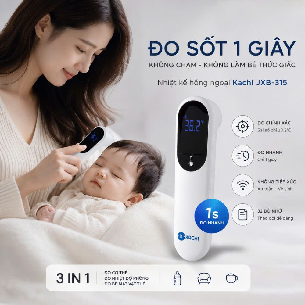 Nhiệt kế hồng ngoại Kachi JXB315 - Phân phối chính hãng