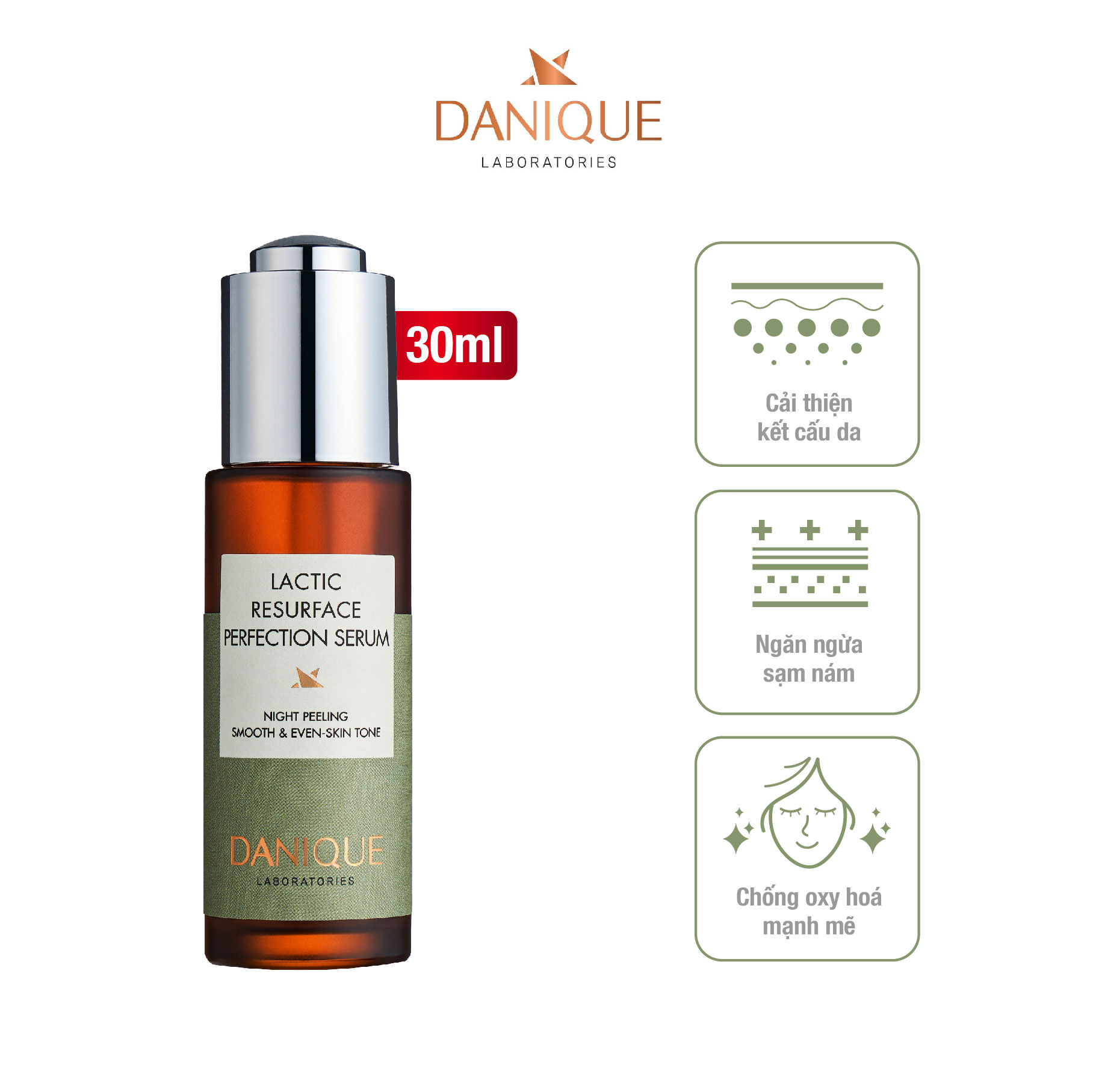 Tinh Chất Peel Da Danique Lactic Resurface Perfection Serum 30ml