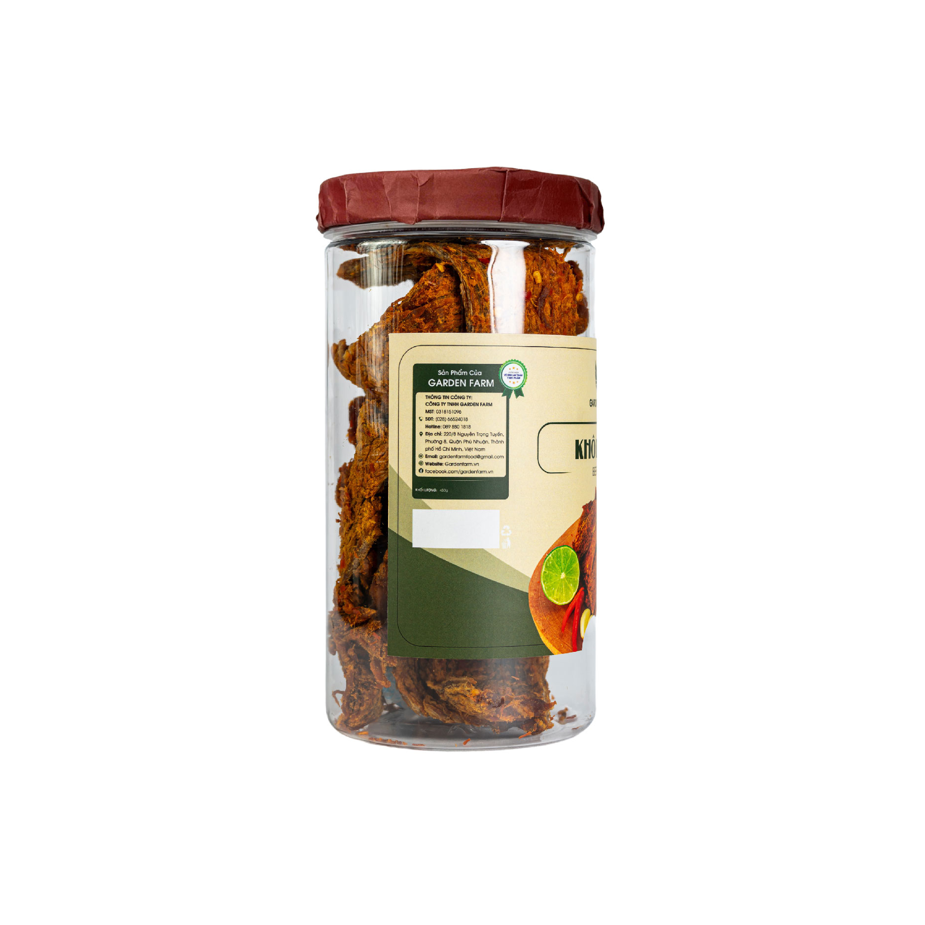 Khô Bò miếng Garden Farm (hũ 350g)