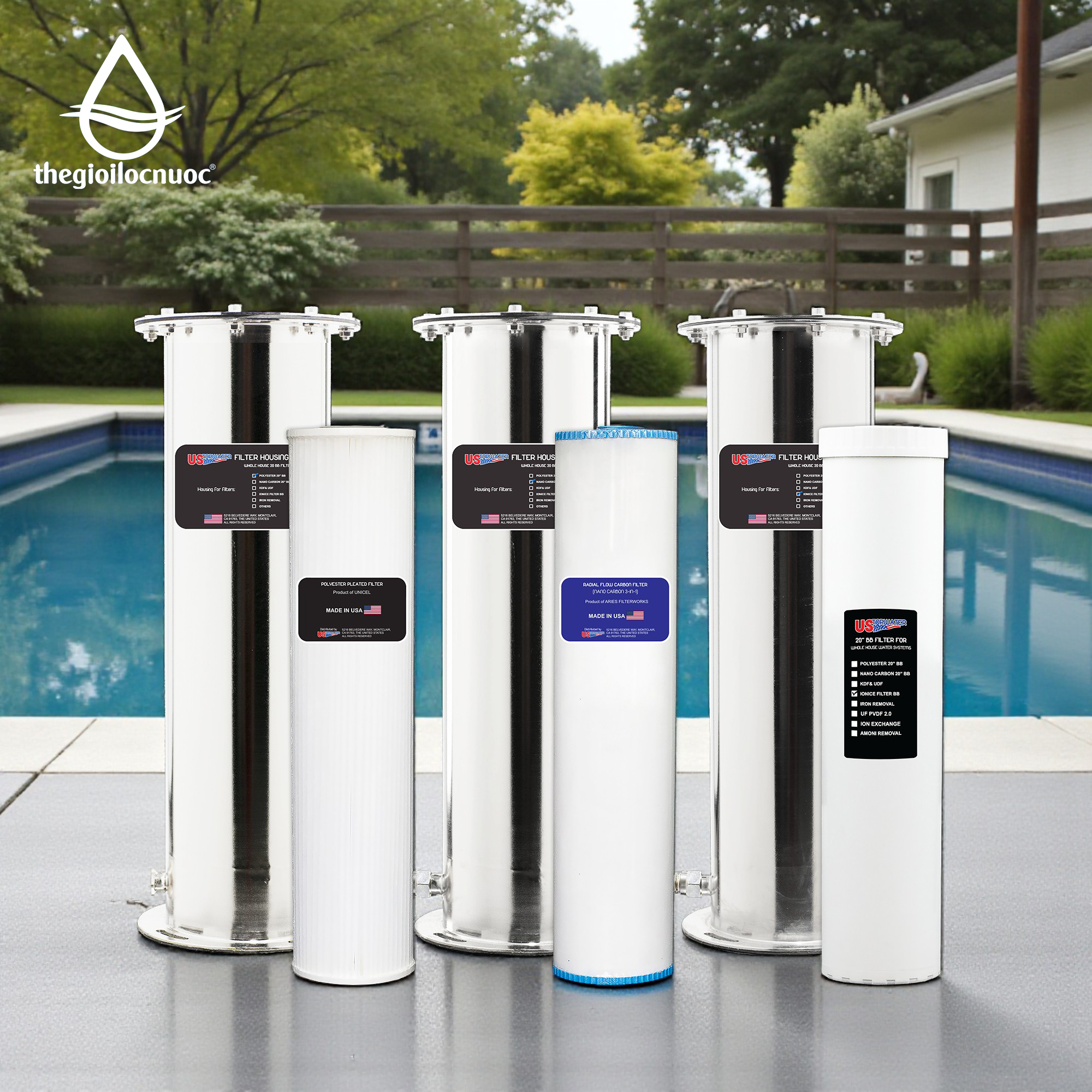 Bộ lọc tổng Mỹ USTOPWATER, model: Delux-1-US - 5