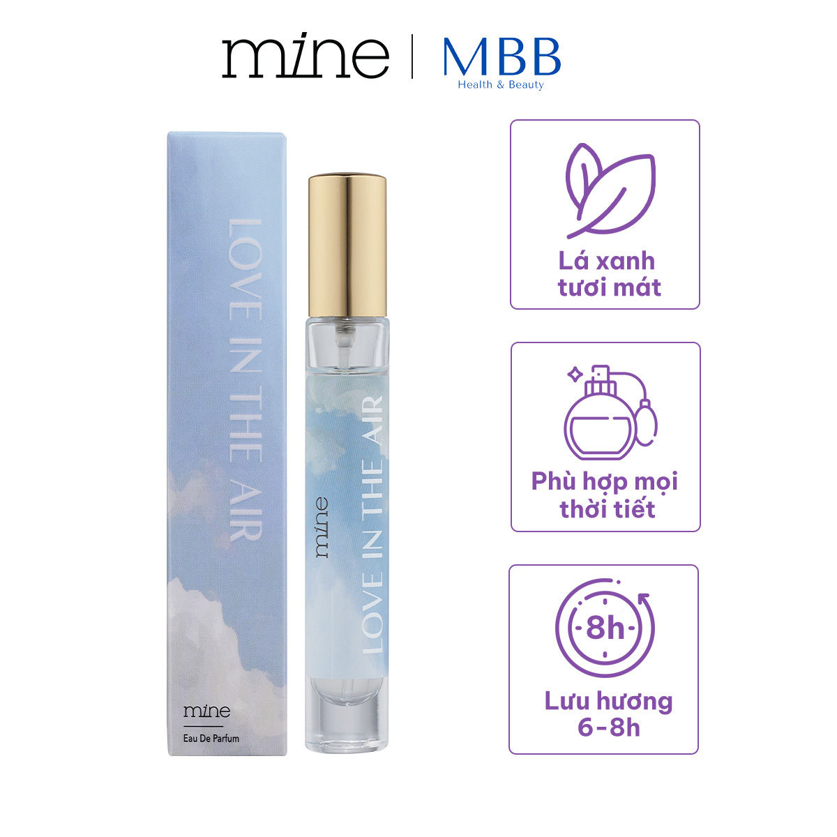 Nước hoa nữ Mine Love In The Air lưu hương 6-8h 9ml - Phân phối chính hãng