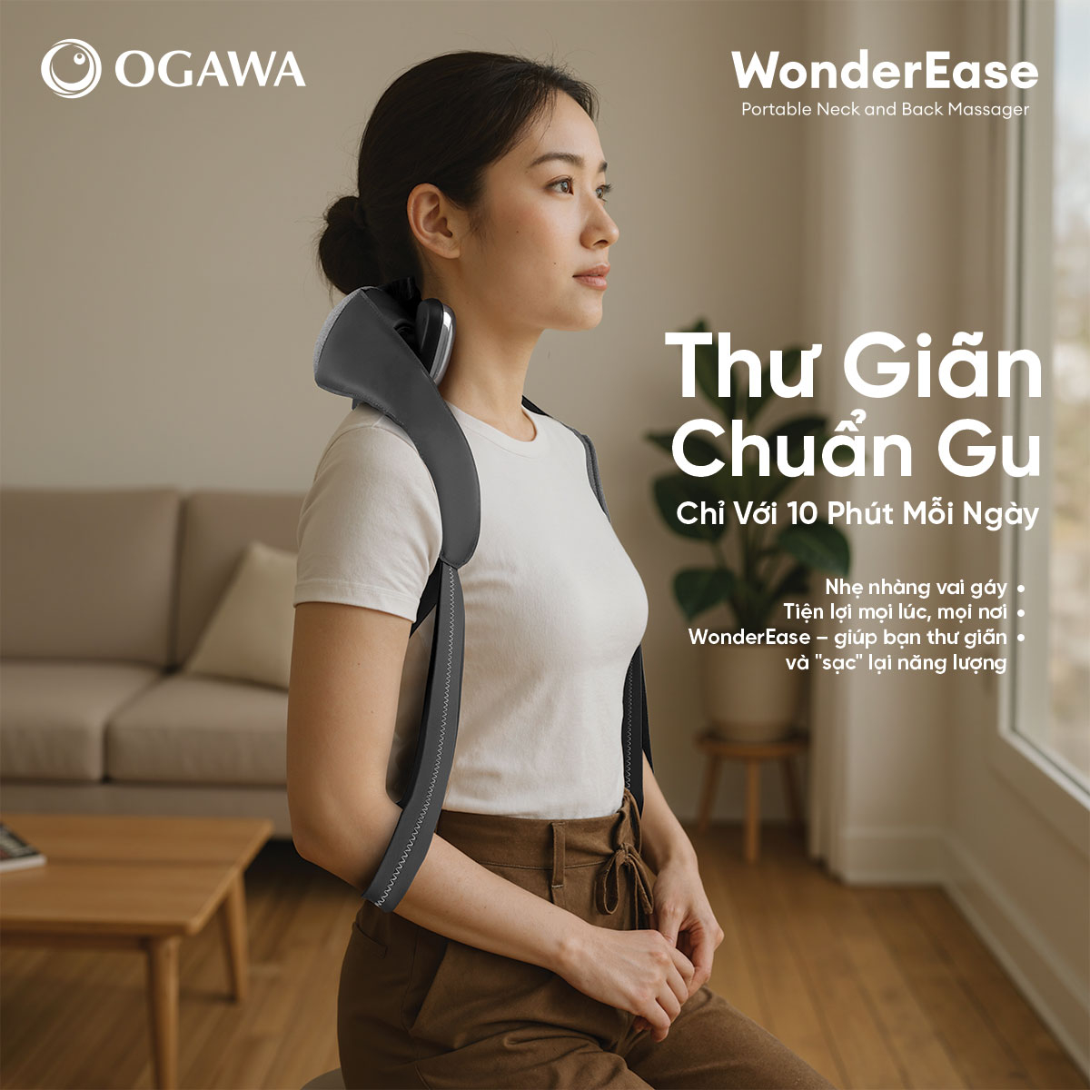 Máy massage cổ vai gáy WonderEase (OL-0843), hiệu Ogawa