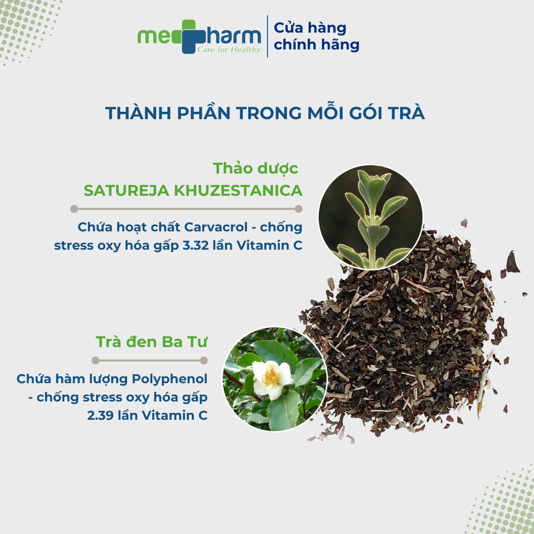 Trà hỗ trợ huyết áp cao và mỡ máu Saturex (Hộp 30 gói)