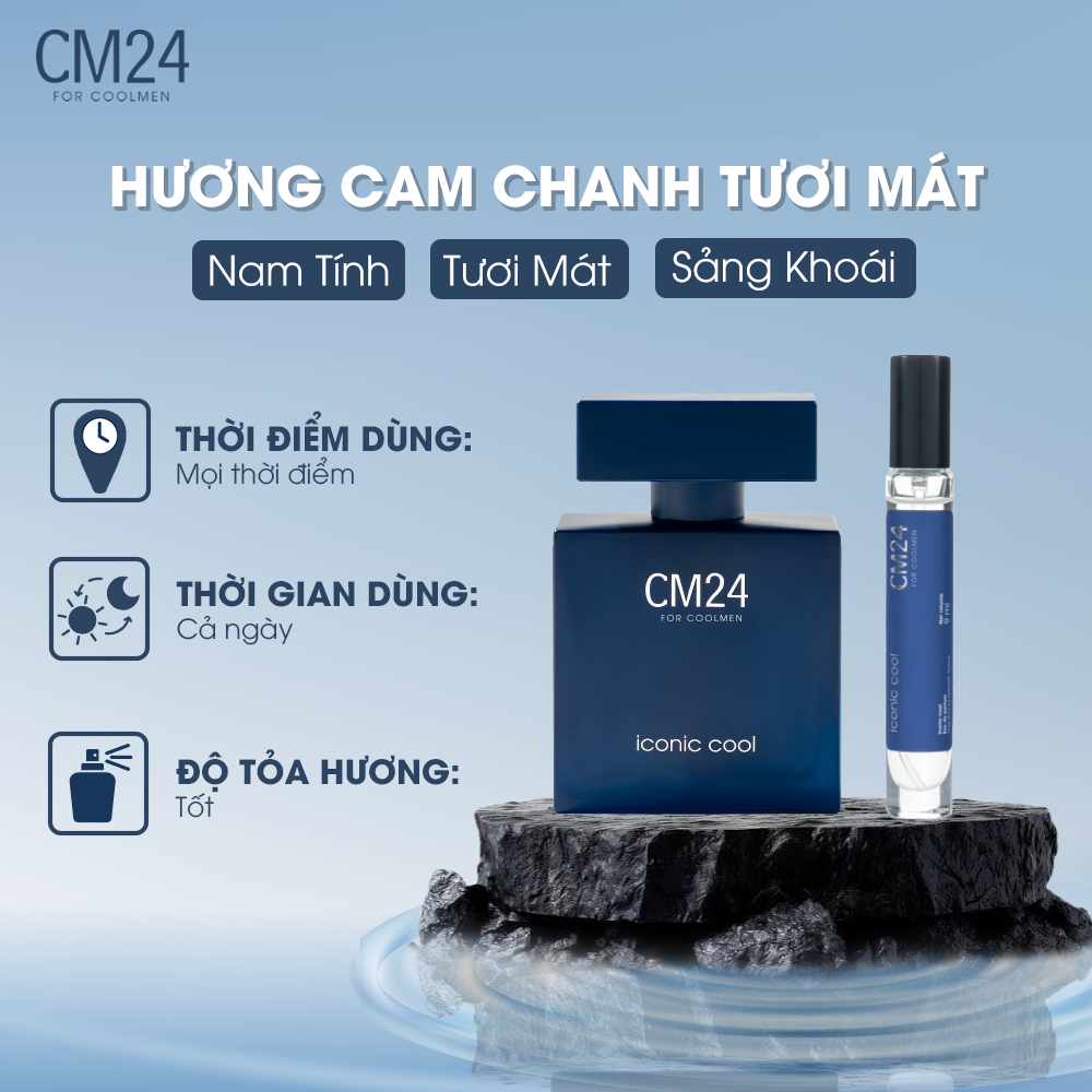 Nước hoa nam CM24 Iconic Cool lưu hương 6-8h 50ml - 3