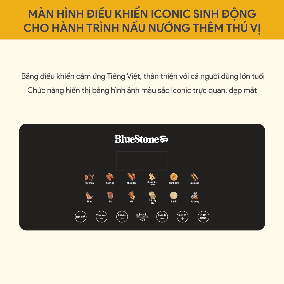Nồi chiên không dầu điện tử BLUESTONE AFB-5861 7 Lít 1800W - 6