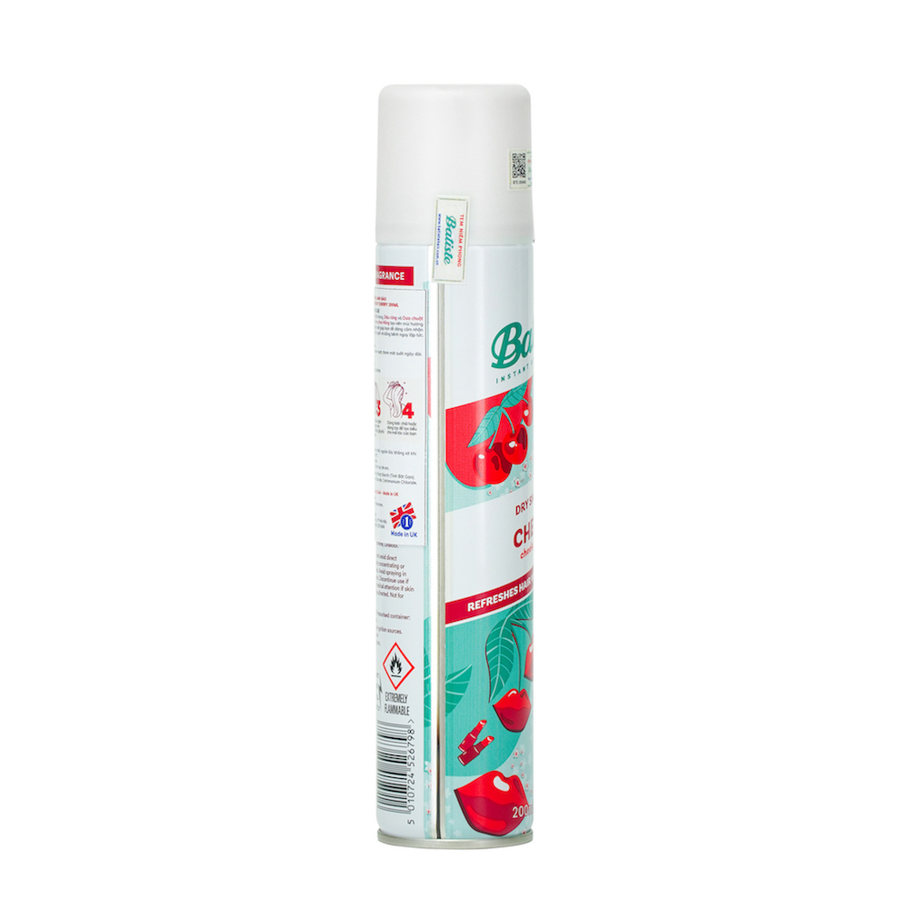 Dầu Gội Khô Batiste Hương Hoa Anh Đào - Batiste Dry Shampoo Fruity & Cheeky Cherry 200ml