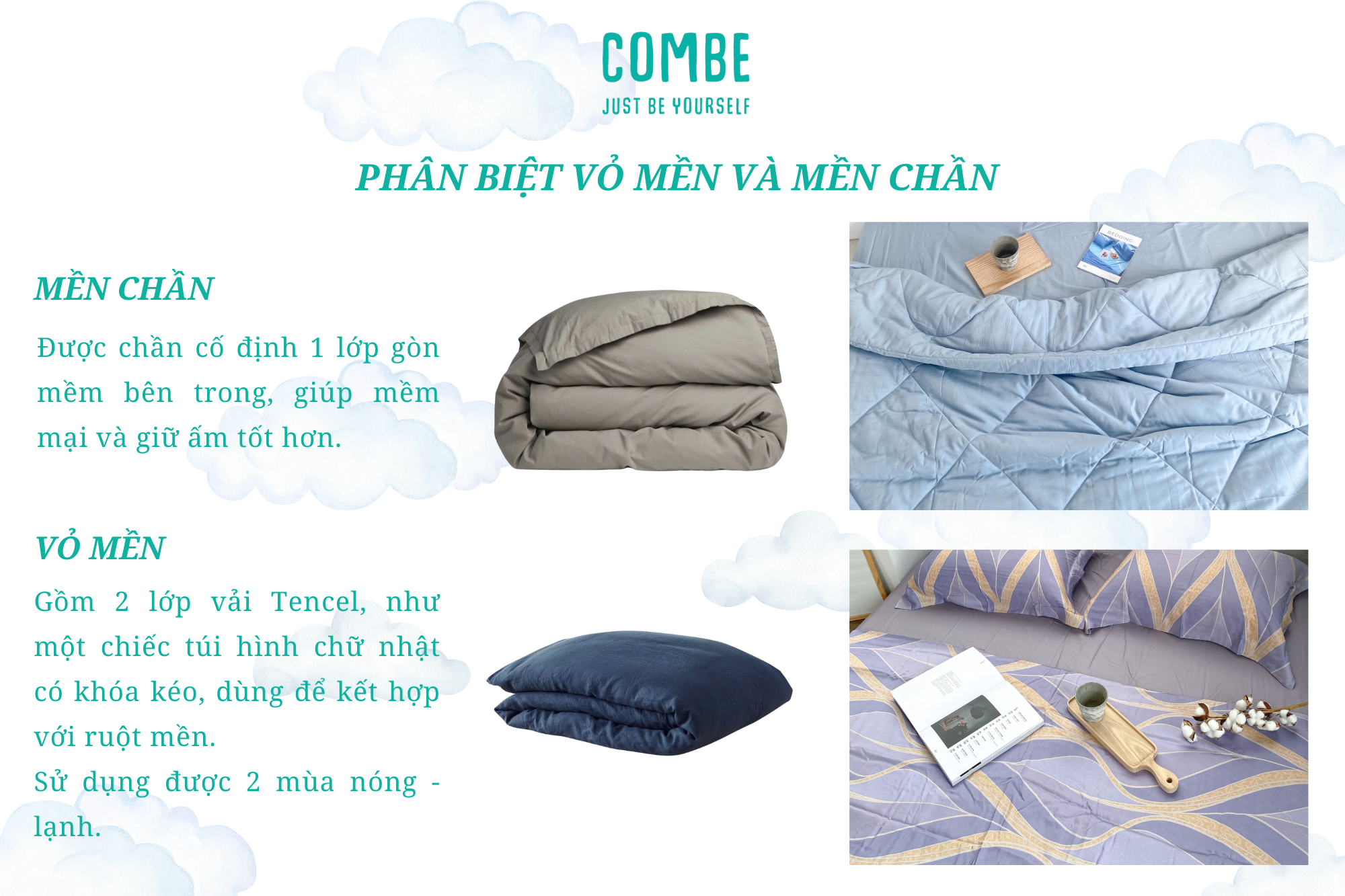 Full bộ ra giường 5 món Tencel 60s Combe-duoc-ban-tai-PL Home & Health Store
