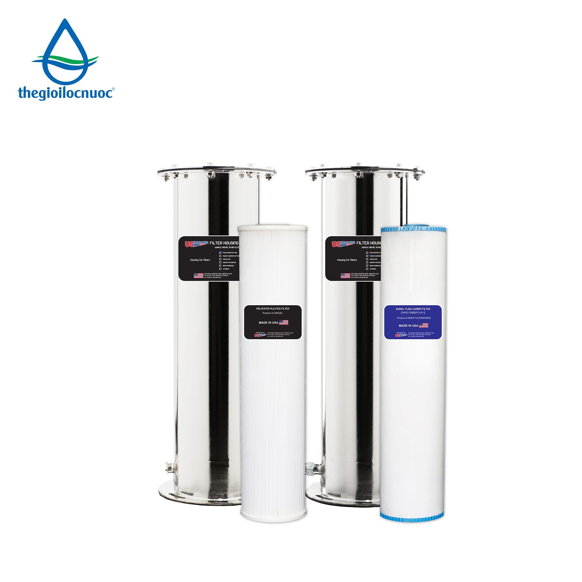 Bộ lọc tổng Mỹ USTOPWATER, model: Clo-Plus-US