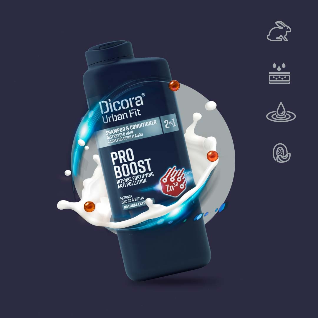 Gội - xả Dicora Urban Fit 2 in 1 chống rụng tóc dành cho nam giới 400ml