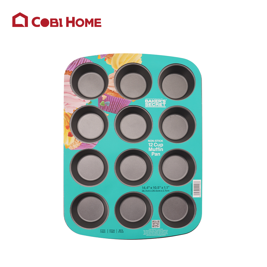 Khuôn nướng bánh Muffin 12 ô_367x266x33 (mm)_366118