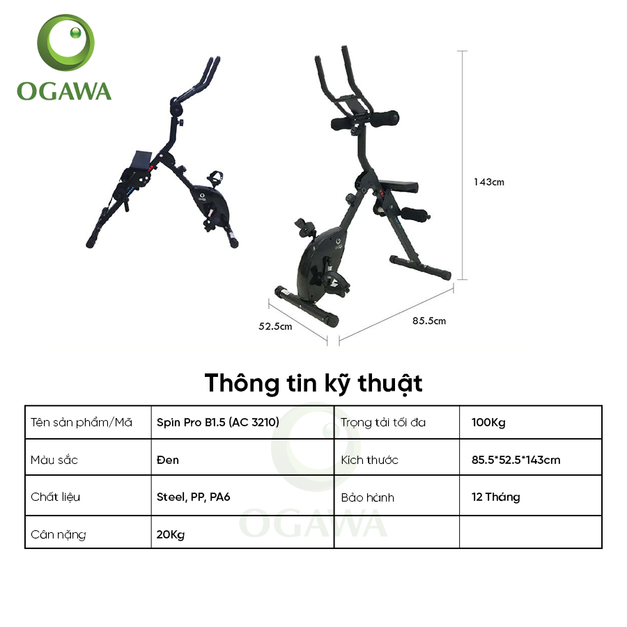 Xe đạp thể dục đa chức năng (AC-3210)-OGAWA -Spin-Pro-B1.5 multifunction bike (AC-3210)