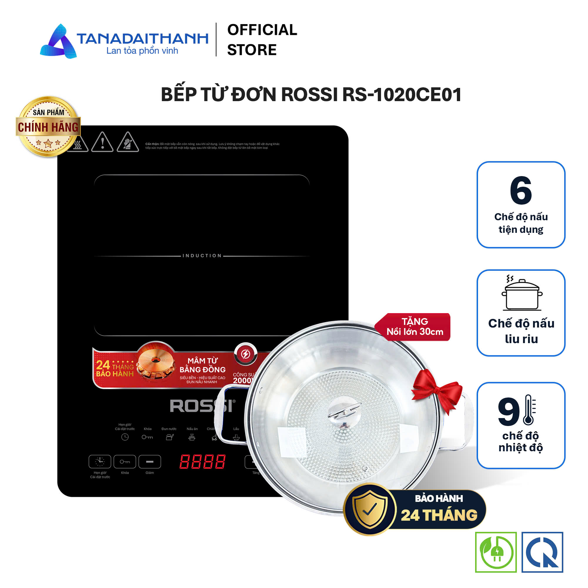 Bếp từ đơn Rossi RS-1020CE01 - 2