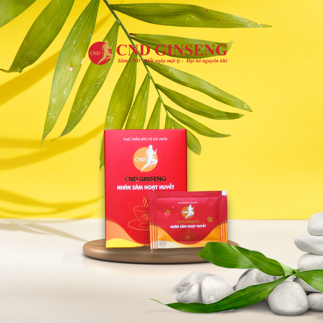 Sâm CND Ginseng Hoạt Huyết - Hỗ trợ tuần hoàn não, giảm đau đầu, chóng mặt - 7 gói
