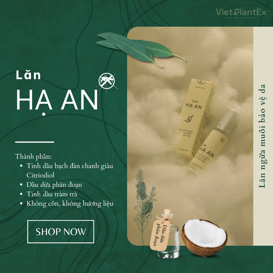 Tinh dầu đuổi muỗi Hạ An - làm dịu, giảm sưng ngứa do muỗi đốt (chai lăn 10ml) - 4