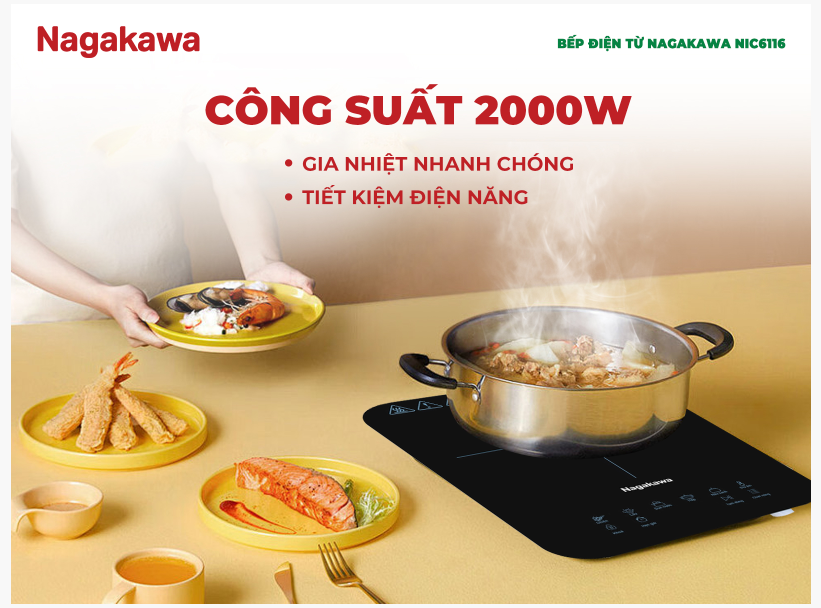 Bếp điện từ đơn Nagakawa NIC6116 - Phân phối chính hãng