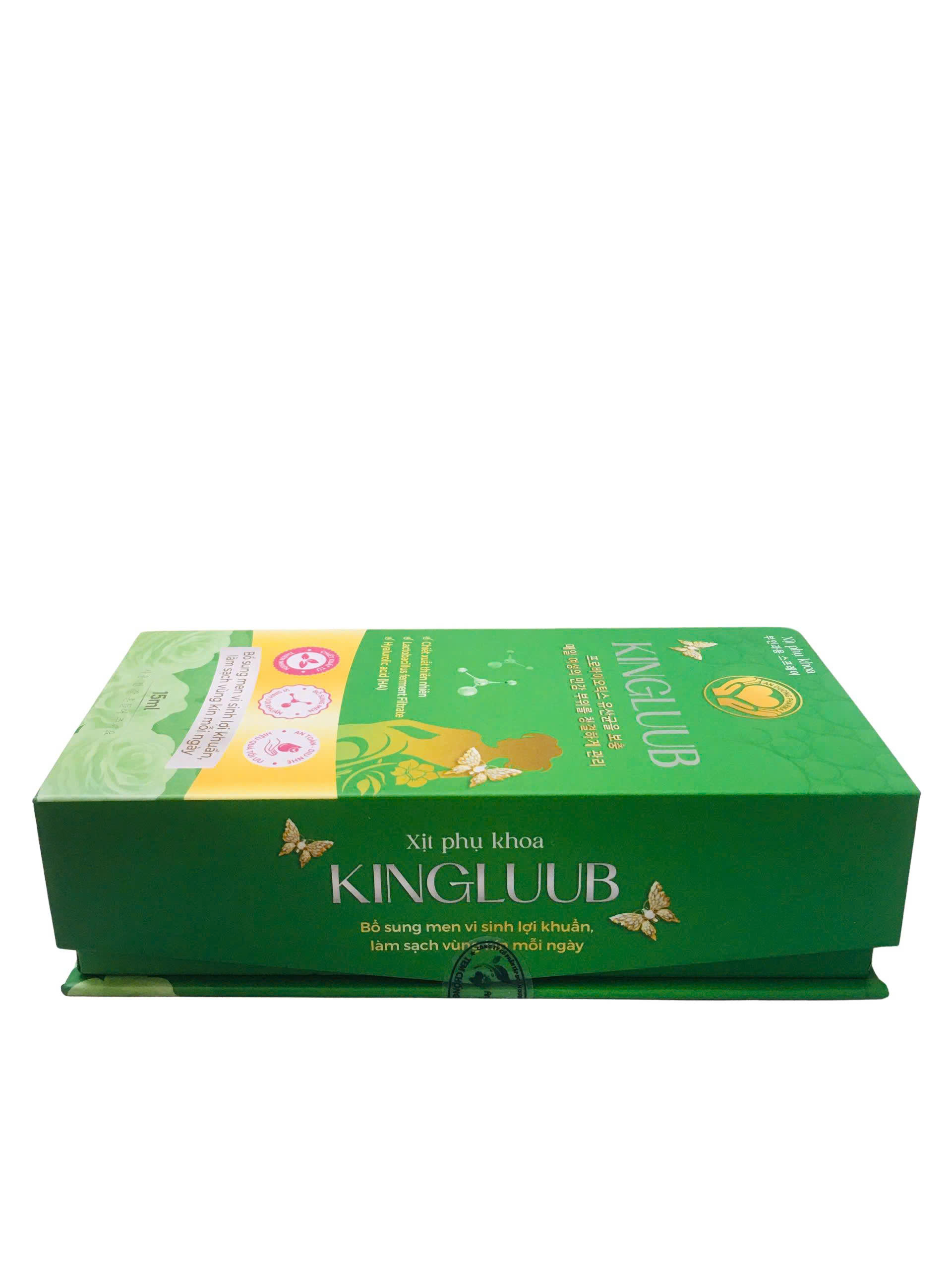 Xịt phụ khoa Kingluub. Bổ sung men vi sinh lợi khuẩn, làm sạch vùng kín mỗi ngày.